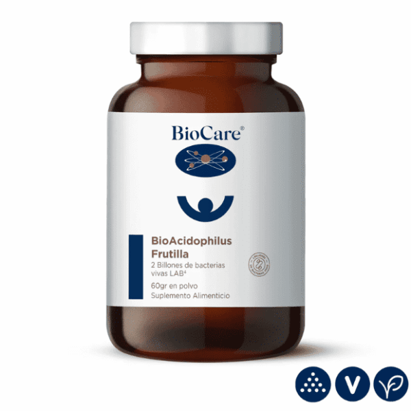 PROBIOTICO BIOACIDOPHILUS DE FRUTILLA POLVO 60 GRS (BIOCARE)